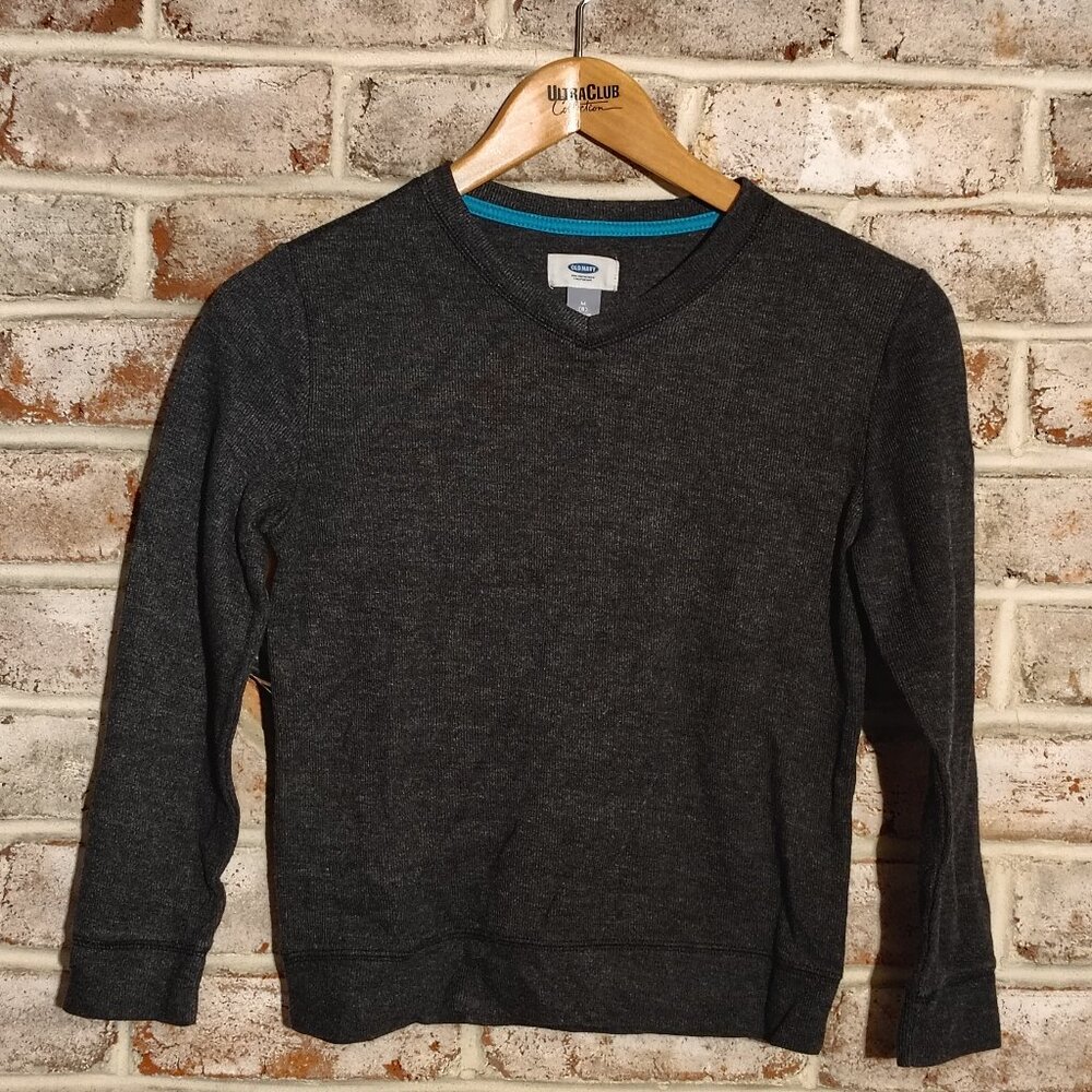 Boys/Kids Old Navy Dark Grey Long Sleeve Shirt - Size 8/Medium